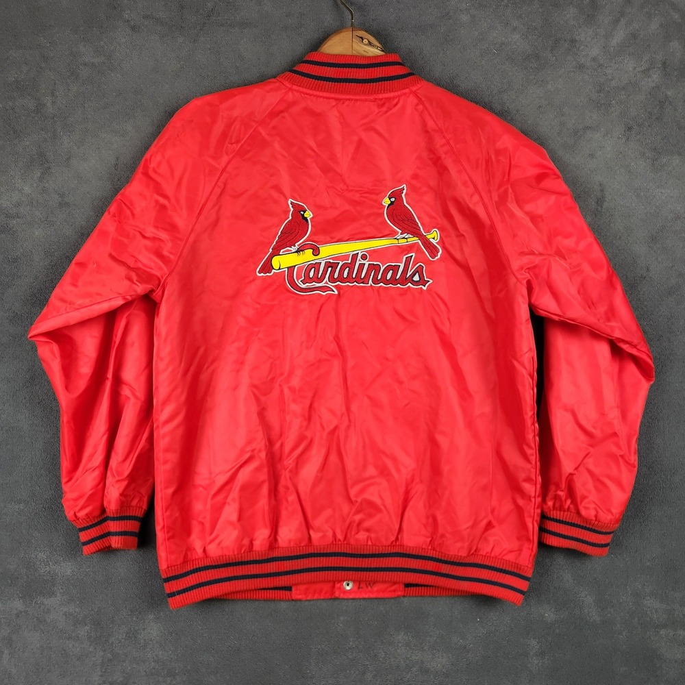 Vintage St Louis Cardinals Starter Satin Bomber‎ Jacket Boys Large 14/16 Red MLB